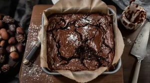Brownie healthy express : moelleux irrésistible, chocolat intense et zéro farine avec 4 ingrédients du placard pour un goûter d’hiver fondant