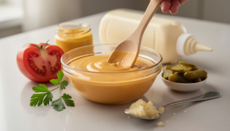 découvrez comment préparer une sauce burger maison savoureuse et facile grâce à notre recette simple et rapide pour rehausser le goût de vos burgers.