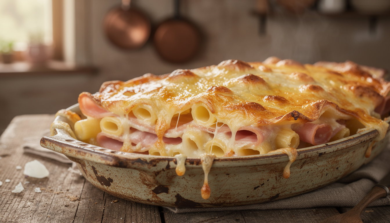 découvrez la recette facile et gourmande du gratin de pâtes au jambon façon cyril lignac, un plat savoureux qui régalera toute la famille.