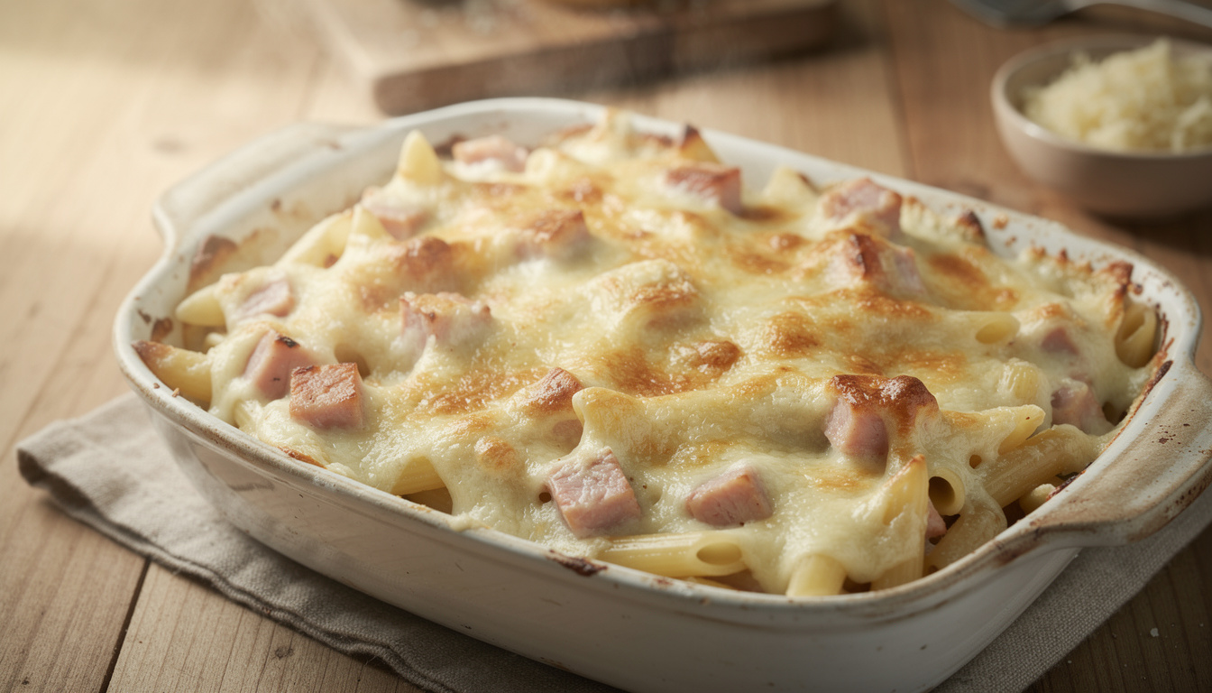 découvrez la recette facile et gourmande du gratin de pâtes au jambon façon cyril lignac, idéale pour un repas savoureux et réconfortant en famille.