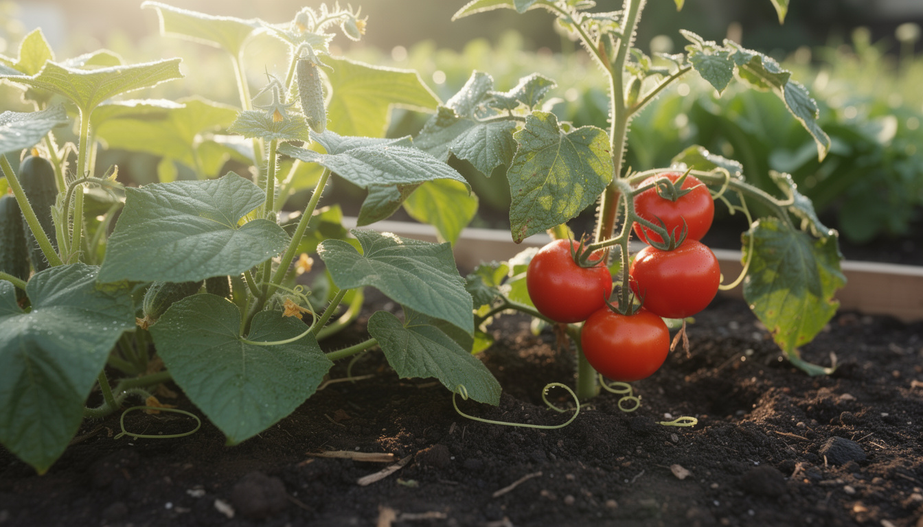 découvrez pourquoi le concombre se cultive efficacement à côté des tomates grâce à leurs bienfaits mutuels en jardinage.